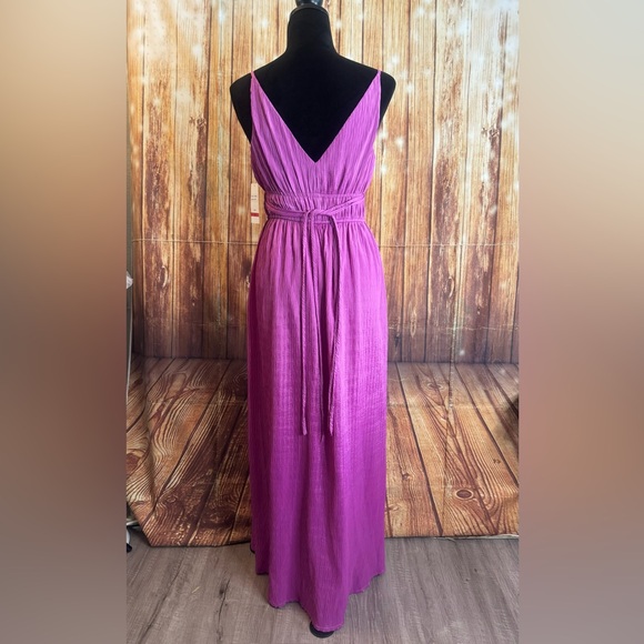 Taylor Women's Sleeveless V-Neck Side-Slit Orchid Stretch Maxi Dress Size XS - Picture 6 of 15